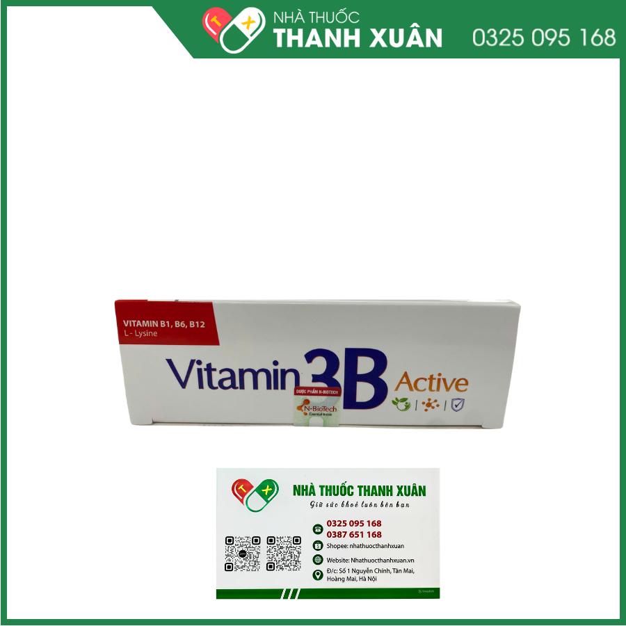 Vitamin 3B Active bổ sung vitamin B1, B6, B12 tăng đề kháng, giảm mệt mỏi